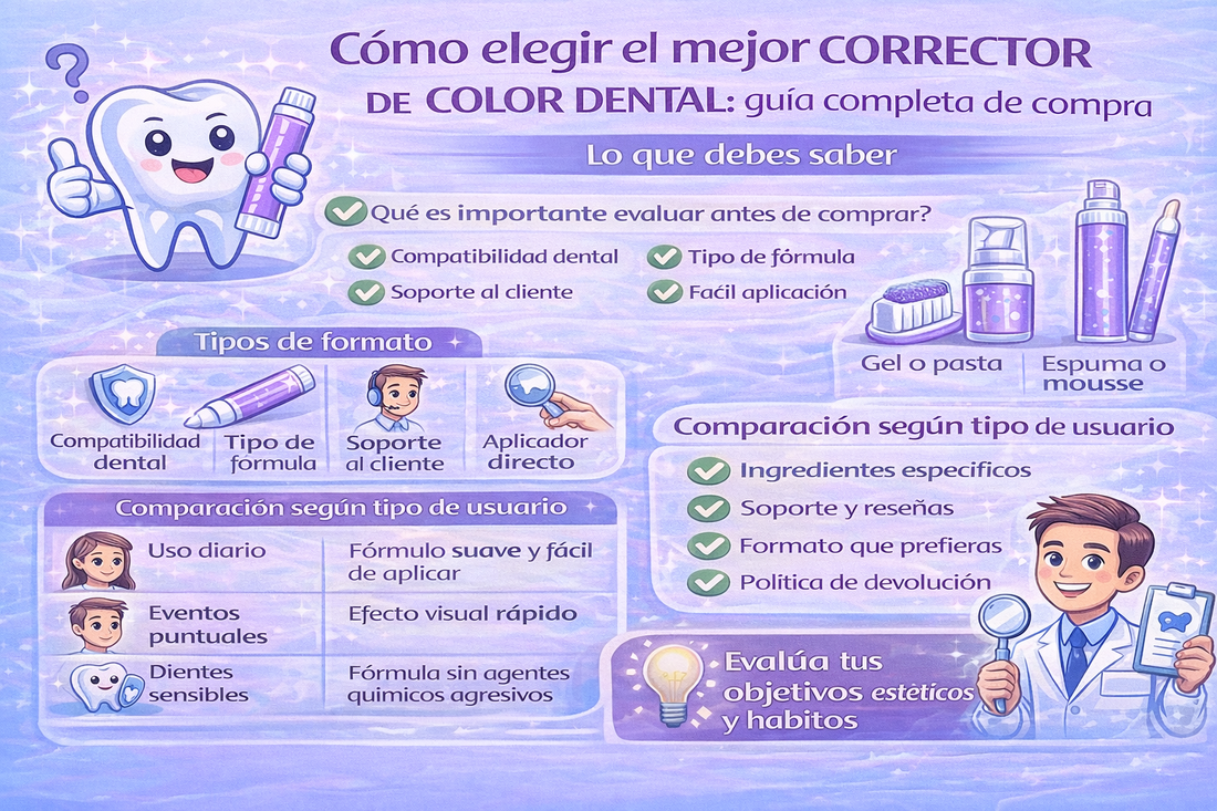 Cómo elegir el mejor corrector de color dental: guía completa de compra