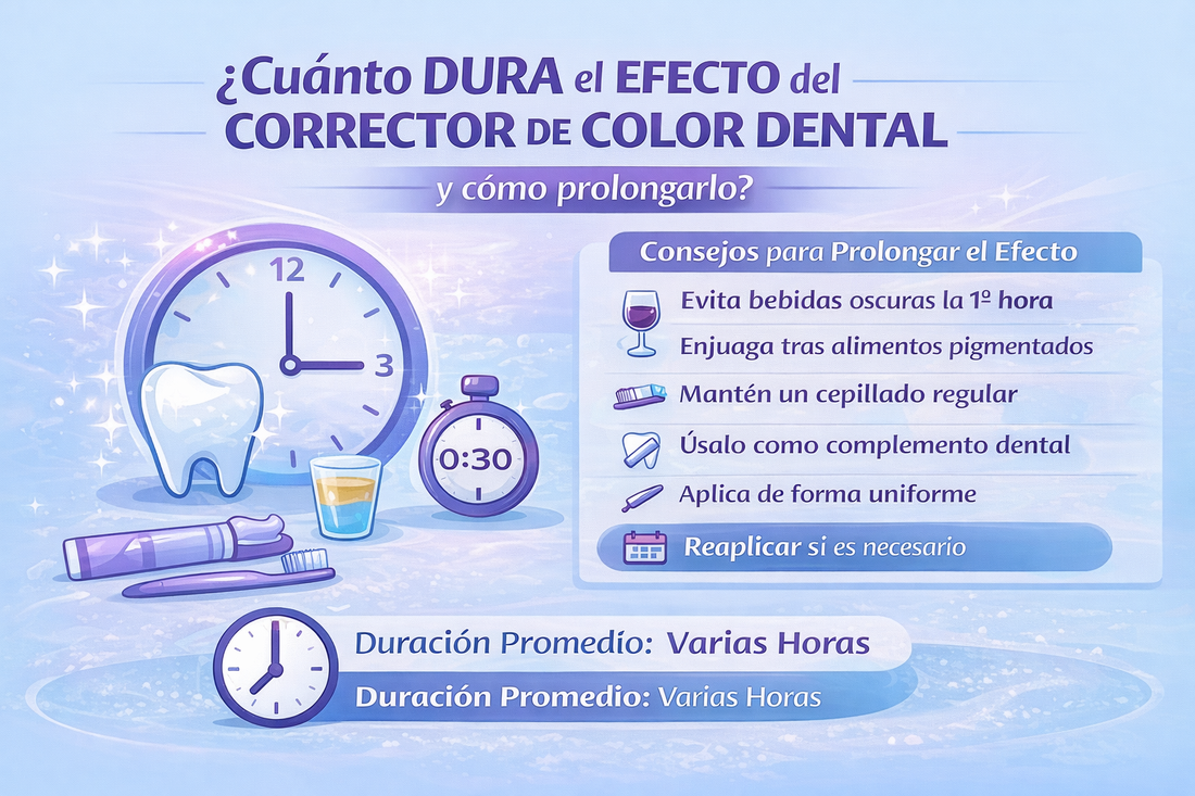 Cuánto dura el efecto del corrector de color dental y cómo prolongarlo