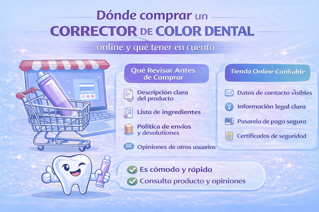 Dónde comprar un corrector de color dental online y qué tener en cuenta