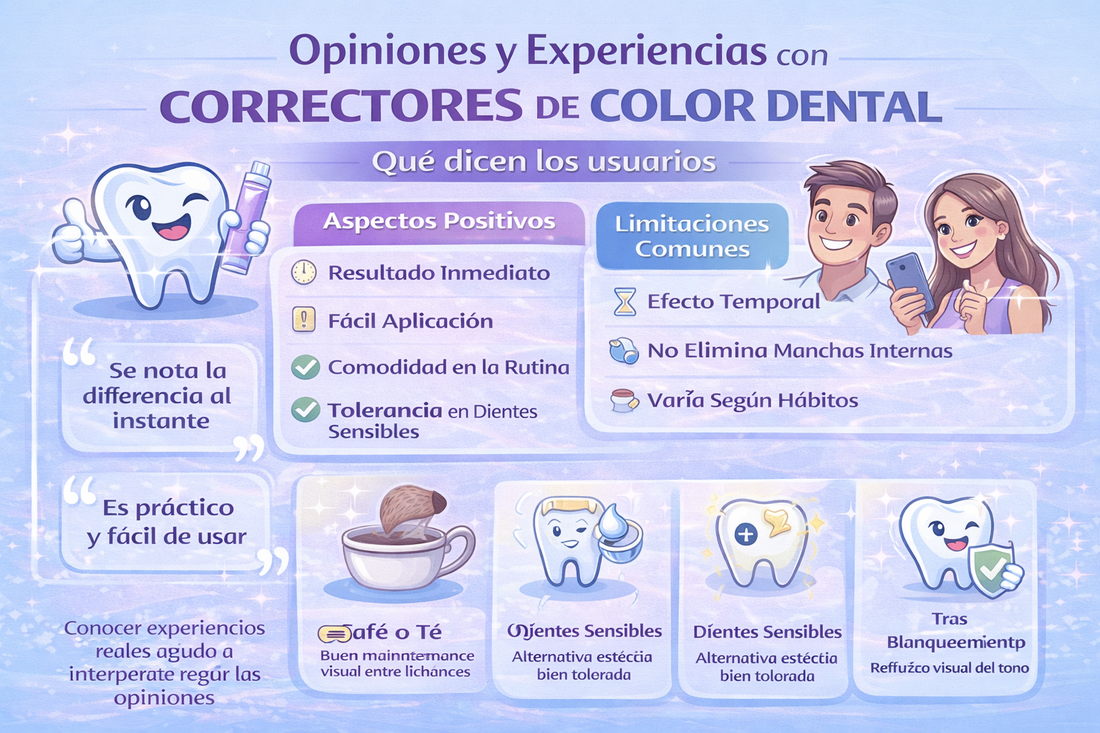 Opiniones y experiencias con correctores de color dental: qué dicen los usuarios