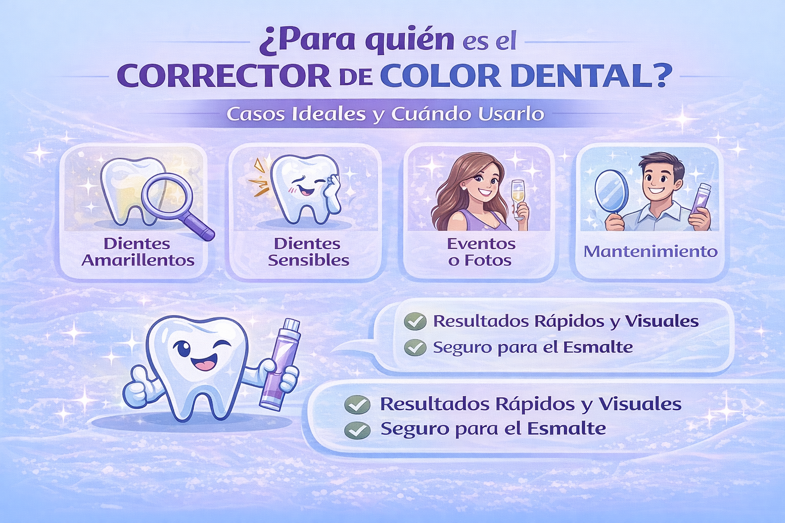 ¿Para quién es el corrector de color dental? Casos ideales y cuándo usarlo