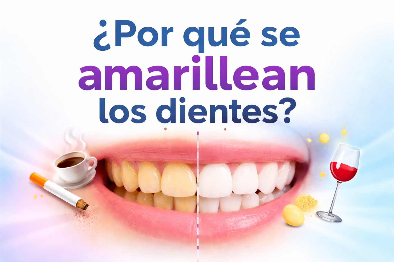 ¿Por qué se amarillean los dientes?